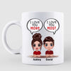 Doll Couple Love You More Love You Most Gift Personalized Mug