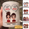 Doll Couple Love You More Love You Most Gift Personalized Mug