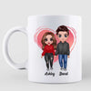 Doll Couple Standing Annoying Each Other Gift Personalized Mug