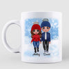 Doll Couple Standing Winter Gift For Him For Her Personalized Mug