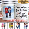 Doll Couple Standing Winter Gift For Him For Her Personalized Mug