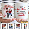 Doll Couple Under Tree Gift For Him For Her Personalized Mug