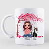 Doll Girl And Cats Under Tree Fall Season Personalized Mug