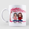 Doll Women Gift For Mother Mom And Daughters Sitting Under Tree Personalized Mug