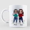 Flower Doll Mother Mom And Daughters Personalized Mug