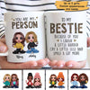 Leopard Doll Girls Sitting Gift For Besties Sisters Siblings Personalized Mug