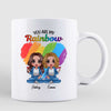 LGBT Doll Couple Sitting You Are My Rainbow Gift Personalized Mug