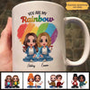 LGBT Doll Couple Sitting You Are My Rainbow Gift Personalized Mug