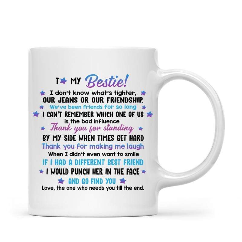 Modern Girls Front View To My Bestie Gift For Besties Sisters Siblings Personalized Mug