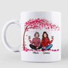 Mother & Daughters Linked Together Pretty Girls Personalized Coffee Mug