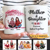 Mother & Daughters Linked Together Pretty Girls Personalized Coffee Mug