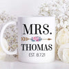 Mr Mrs Couple Anniversary Wedding Gift Personalized Coffee Mug