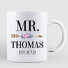 Mr Mrs Couple Anniversary Wedding Gift Personalized Coffee Mug