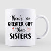 Pink Heart Pretty Besties Sisters Personalized Coffee Mug