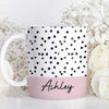 Polka Dot Name Mug Birthday Gift For Her Tea Coffee Lover Personalized Mug