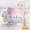 Printed Marble Glitter Texture Flowing Name Personalized Ceramic Coffee Mug
