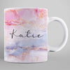 Printed Marble Glitter Texture Flowing Name Personalized Ceramic Coffee Mug