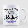 Purple Flower Doll Besties Sisters Standing Personalized Mug