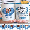 Sisters Sisters Blue Dresses Besties Personalized Coffee Mug