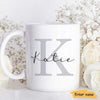 Subtle Initial and Custom Name Birthday Gift For Family Best Friends Personalized Coffee Mug