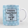 Things Get Better With Cat Hair Gift For Cat Mom Personalized Mug