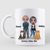 You Me & Cat Doll Couple Cat Lovers Personalized Coffee Mug