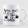 You Me & Cat Doll Couple Cat Lovers Personalized Coffee Mug