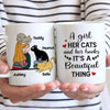 A Girl Her Cat And Her Books It‘s A Beautiful Thing Personalized Mug