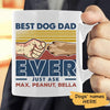 Best Dog Dad Just Ask Retro Personalized Dog Dad Coffee Mug