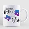 Besties Long Distance Modern Girls Front View Gift For Besties Sisters Siblings Personalized Mug