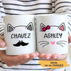 Cat Couple Personalized Cat Coffee Mug