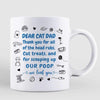 Cat Dad Blue Fluffy Cat Personalized Mug