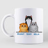 Cat Dad Blue Fluffy Cat Personalized Mug