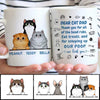 Cat Dad Blue Fluffy Cat Personalized Mug