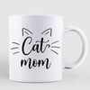 Cat Mom Chibi And Sitting Cat Personalized Coffee Mug