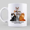 Cat Mom Dad Sitting Cat Cartoon Personalized Coffee Mug