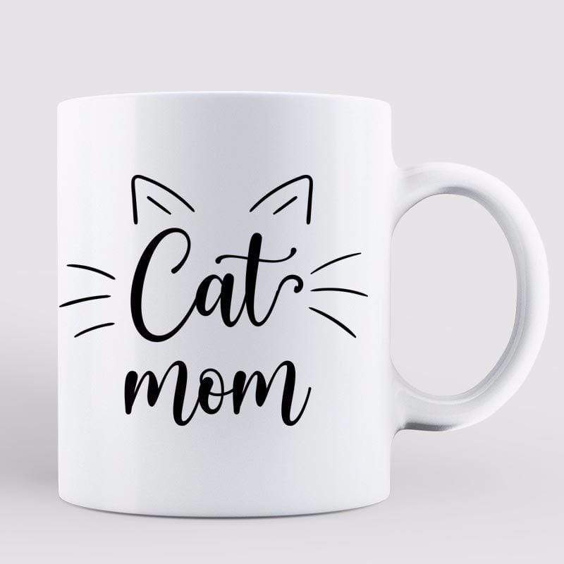 Cat Mom Sitting Cat Cute Personalized Coffee Mug