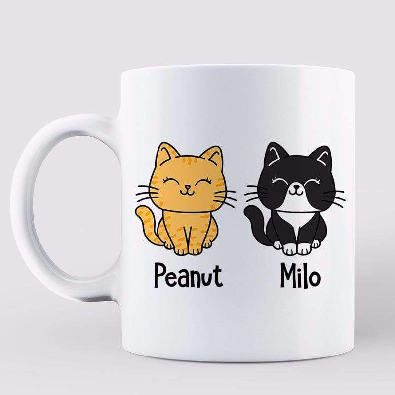 Cat Mom Sitting Cat Cute Personalized Coffee Mug