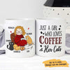 Chibi Coffee Girl And Her Cats Personalized Mug