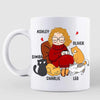Chibi Coffee Girl And Her Cats Personalized Mug