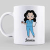 Chibi Nurse Coffee Scrubs Rubber Gloves Personalized Mug