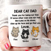 Dear Cat Dad Cute Sitting Cat Personalized Coffee Mug
