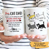 Dear Cat Dad Mom Walking Cat Personalized Coffee Mug