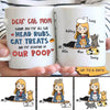 Dear Cat Mom Thank You Cartoon Girl Personalized Coffee Mug