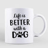 Dog Mom Sitting On The Beach Personalized Mug