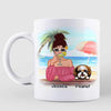 Dog Mom Summer Patterned Personalized Mug