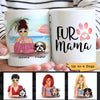 Dog Mom Summer Patterned Personalized Mug