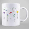 Family Watercolor Flowers Personalized Mug