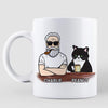 Father Of Cats Old Man Personalized Mug