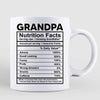 Grandpa Nutrition Facts Personalized Mug